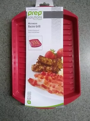 NEW~Progressive Microwave Grill Prepworks BPA Free Red • $15.99