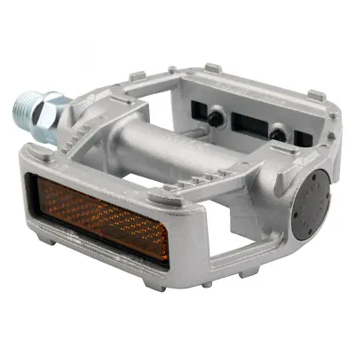 MKS RMX Platform Pedal 9/16  Chromoly Spindle One Piece Light Alloy Body Silver • $31.65