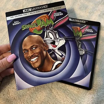 Space Jam [4K Ultra HD + Blu-ray W/ Slipcover OOP] Michael Jordan & Bugs Bunny • $18.95