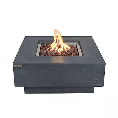 Elementi Manhattan 36  Concrete Outdoor 45000 BTU Natural Gas Fire Pit Table • $860.99