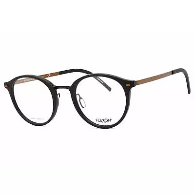 Flexon Men's Eyeglasses Black Acetate Full Rim Round Frame FLEXON B2024 001 • $60.65