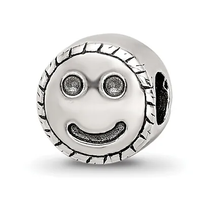 Silver Reflections Kids Smiley Face Bead QRS770 • $33.08