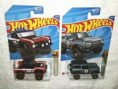 Hw Baja Ford Bronco & Mud Stud Ford Bronco Vhtf New Hot Wheels Diecast Trucks • $10.95