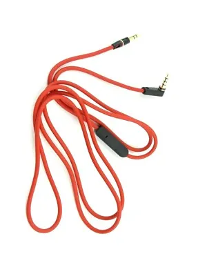 Audio Cable 3.5mm L Cord For Beats By Dr Dre Headphones Aux And Mic Red • $6.87