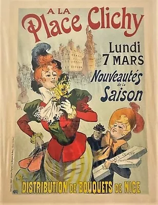 Maitres De L'affiche Original Vintage Poster La Place Clichy By Pean 1896  • $450