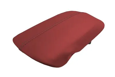 Console Lid Armrest Cover Leather For Ford Mustang 2015-2020 Red Black Stitch • $35.99