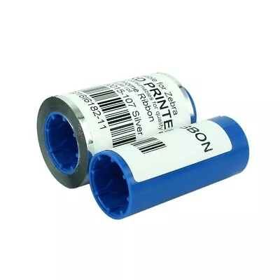 800015-107 Silver Ribbon For Zebra P300 P310 P320 J300C Printers-1000 Print • £49.99