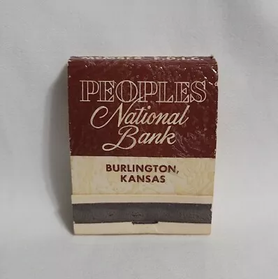 Vintage Peoples National Bank Matchbook Burlington KS Advertising Matches Full • $12.99