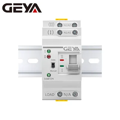 GEYA Mini Dual Power Automatic Transfer Switch Grid To Alternator 2P 63A 220V • $33.29