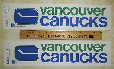 Lot Of 2 Vintage 1970's VANCOUVER CANUCKS BUMPER STICKERS Hockey NHL • $14.99