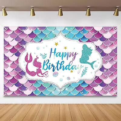 Mermaid Birthday Party Decorations Under The Sea Birthday Party For Girl Princes • $14.80