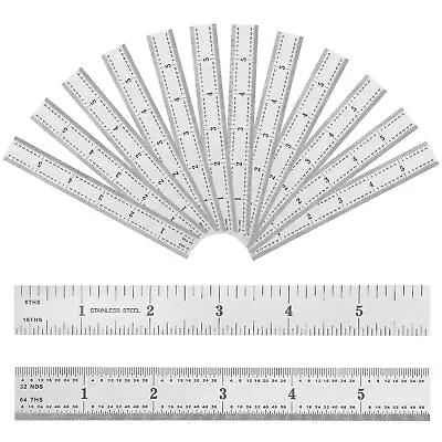 12Pack 6 Stainless Steel Machinist Ruler For School Office Architect Engineer • $12.75