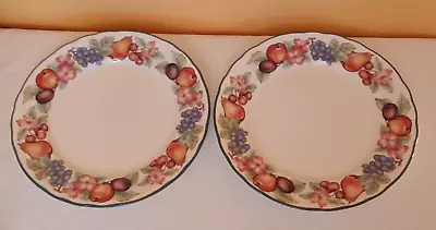 Epoch Collection Market Day Dinner Plate #E801  Fruut & Floral  Set Of 2 • $13.50