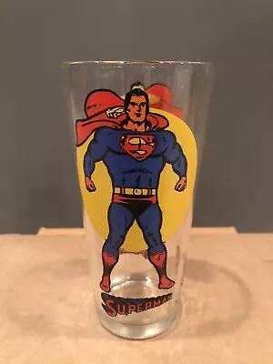 Vintage Superman 1976 DC Comics Pepsi Super Series 6.25” Glass Cup USA • $9.99