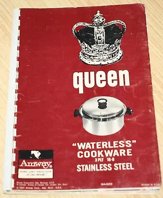 1967 Amway Queen Waterless Cookware Stainless Steel Cookbook • $19.99