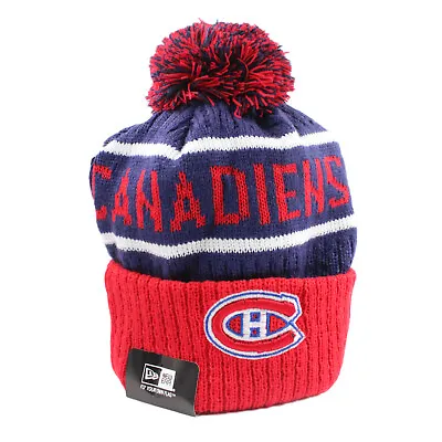 MONTREAL CANADIENS NHL Sports Knit Cuffed Fitted Pom Pom NEW ERA Hat • $39.99