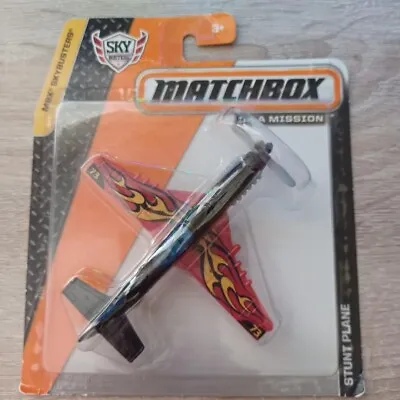 Matchbox 1/64 Diecast On A Mission Red With Flames Stunt Plane • $8