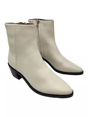 MADEWELL Size 8 The Darcy Ankle Boot In Pale Parchment • $64.99