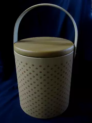 $22 • Buy Georges Briard Ice Bucket Wood Lid USA