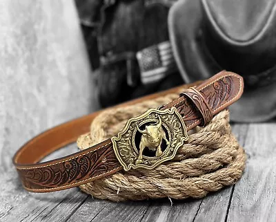 Western Belt Handmade Men's Full Grain Leather With Removal Buckle Cowboy Rodeo • $27