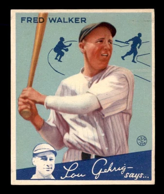 $26.40 • Buy 1934 Goudey #39 Fred Walker - GD+