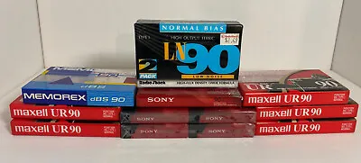 Blank Audio Cassettes (Maxell UR90 Sony HF Radio Shack LN90 Memorex DBS 90) • $11.99
