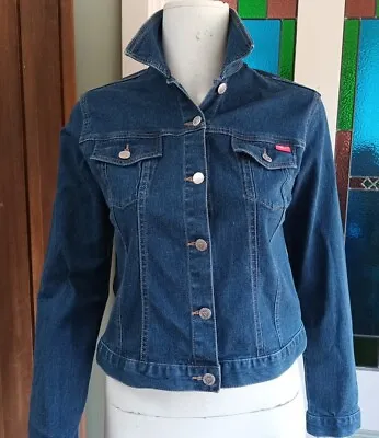 Vintage Fiorucci Denim Jacket Adult Sz 10 12_Teenager Sz 6 8 Era 1995 - 2005 • $39.50