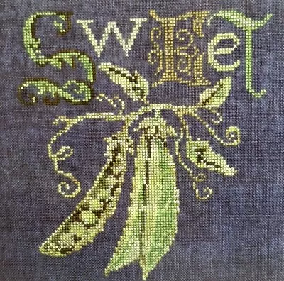 Needlework Press Sweet Pea Counted Cross Stitch Pattern Vegetable Garden NEW! • $9.99