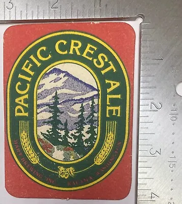 Pacific Crest Ale Hart Brewing Beer Coaster Kalama WASH. RECTANGLE BEER COASTER • $14.99