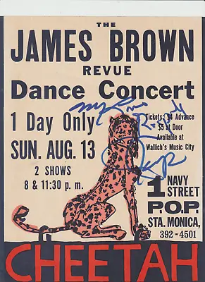 James Brown Concert Cheetah Signed Autographed Original Rare Flyer Handbill • $2895.03