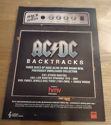 AC/DC - ACDC - Backtracks - Music Press  Advert 30 X 22 Cm Mini Poster • £4.95