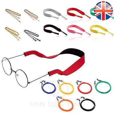 VDL NEOPRENE Glasses Lanyard Cord NYLON Metal SUEDE Strap Watersports Eyewear • £1.73