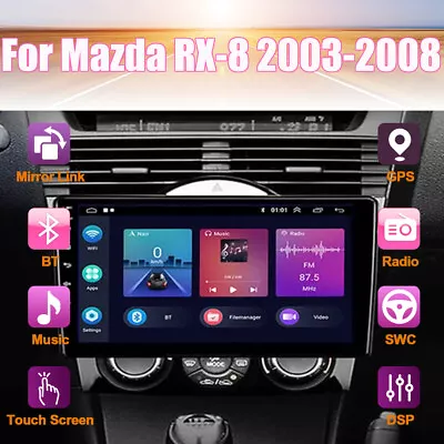 9” Android 13 Car Head Unit Stereo Navi GPS Radio Carplay For Mazda RX-8 2003-08 • $135.99