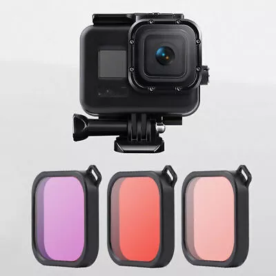 60m Underwater Case Protective Shell Cover+Filters For Gopro Hero8 Action Camera • $24.59