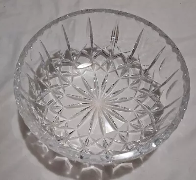 Vintage Bohemian Heavy Crystal Bowl Czechoslovakian 7.5” Diameter  Discontinued • $60