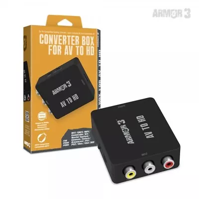 Armor 3 AV To HD Converter! RCA To HDMI Composite AV Adapter N64 SNES GC PS2 DC • $16.96