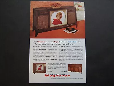 1965 Magnavox Magna-Color TV Television/Astro-Sonic Stereo--vintage Estate Ad • $7.75