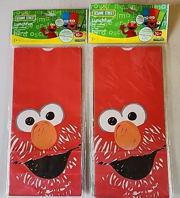 2 Pkgs. Sesame Street Lunchfun Paper Lunch Bags..Elmo Oscar Cookie Monster • $15.50