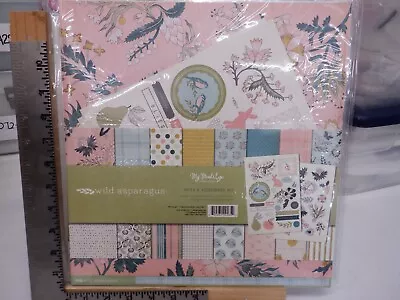 My Mind's Eye Wild Asparagus 12x12 Paper & Accessories Stickers Kit New A30698 • $7.95