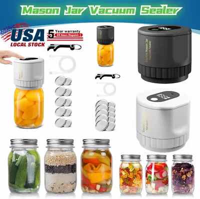 White/Black Electric Mason Jar Vacuum Ever SealerFood Storage For Mason Jars US • $21.10