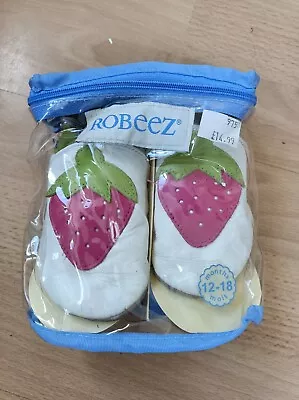 Robeez Leather Baby Girls First Soft Shoes 12 - 18 Mths • £5