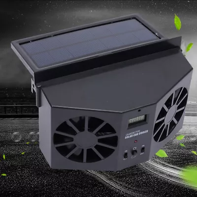 Solar Powered Car Cooling Fan Auto Window Cooler Air Vent Exhaust Ventilation ✔ • $19.95