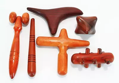 Wood Reflexology Thai Massage Wooden Stick Hand & Foot Tool Massager 6 Pcs Set • $24.20