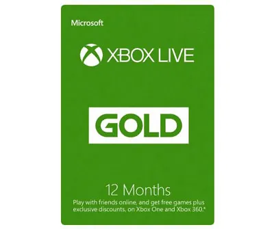 Microsoft - Xbox Live Gold 12 Month Membership CARD (BRAZIL VPN)  -Fast Shipping • $44.99