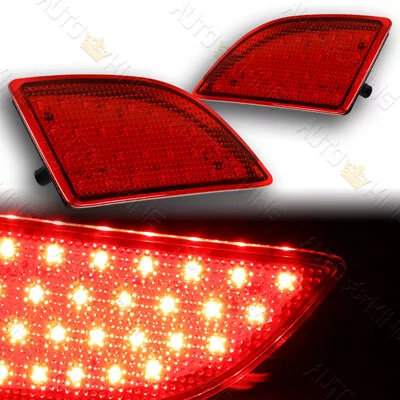 Fit 14-18 Mazda 3 Hatchback Red Lens Led Rear Bumper Reflector Brake Lights Lamp • $19.24