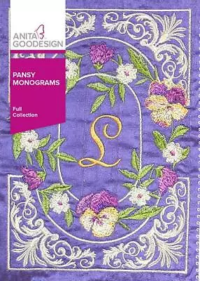 Pansy Monogram Anita Goodesign Embroidery Machine Designs CD • $15.99