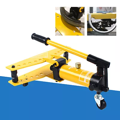 £183.01 • Buy 10T Hydraulic Bender Tube Bending Manual Exhaust Pipe Tubing Machine Tool 6 Dies