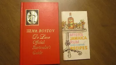 Vtg Old Mr Boston DeLuxe Bartenders Guide & Myers Jamaica Rum Food Drink Recipes • $10