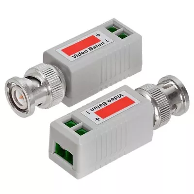 Pair Of CCTV Coax BNC Video Balun Transceiver Adapter CAT5e CAT6 UTP To Camera • $14.99