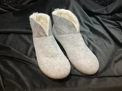 M&S Ladies Felt Slipper Boots BNWT Size 7 8 Grey Colour • £9.50